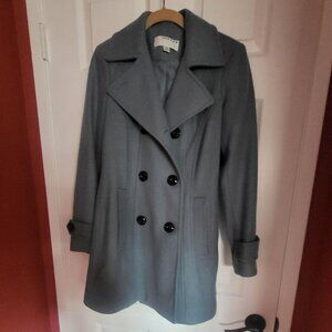 Blue Anne Klein Wool Blend Coat, Size XS